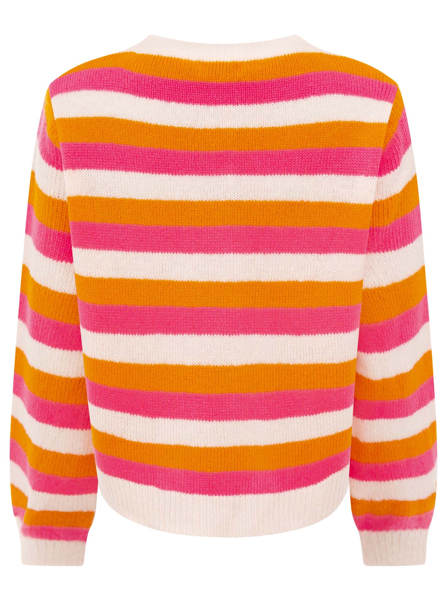 💕 Zwillingsherz Cardigan Wollmix "Bunte Streifen" Pink