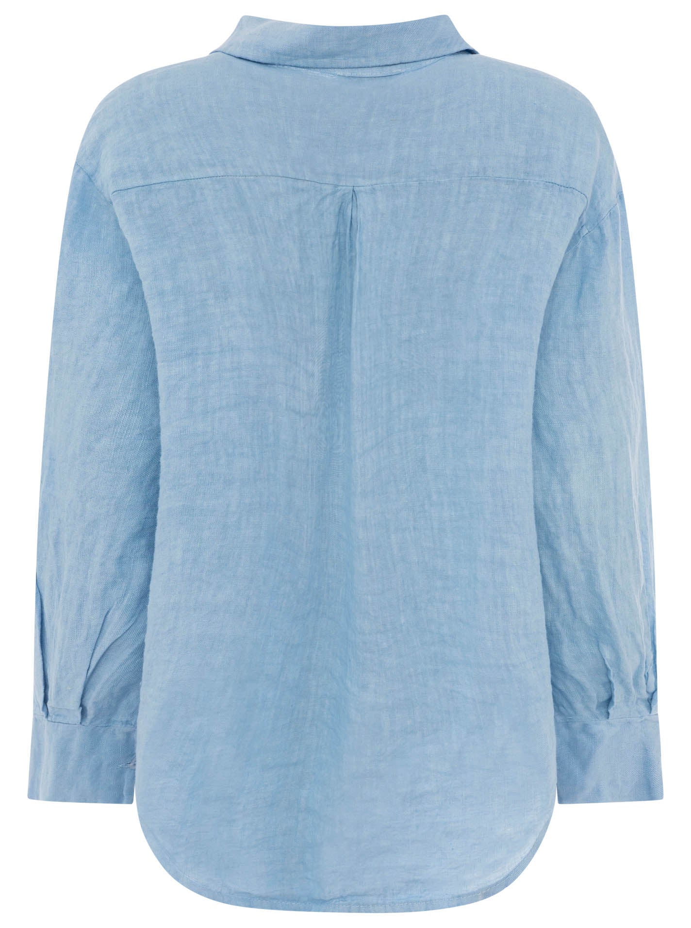 💕 Zwillingsherz 100 % Leinen Bluse "Neon" Hellblau