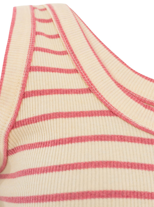 💕 Zwillingsherz Top "Classic Streifen" Pink