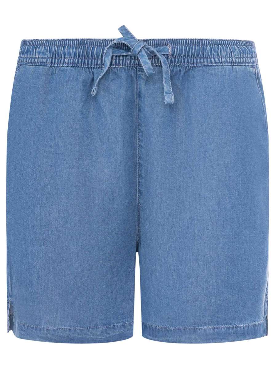💕 Zwillingsherz Shorts aus Lyocell Mittelblau