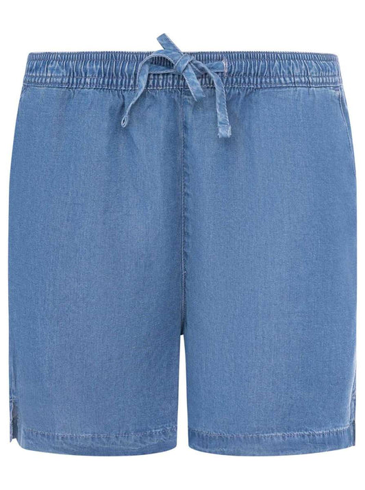 💕 Zwillingsherz Shorts aus Lyocell Mittelblau