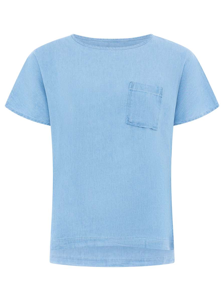 💕 Zwillingsherz Kurzarshirt aus Lyocell Hellblau