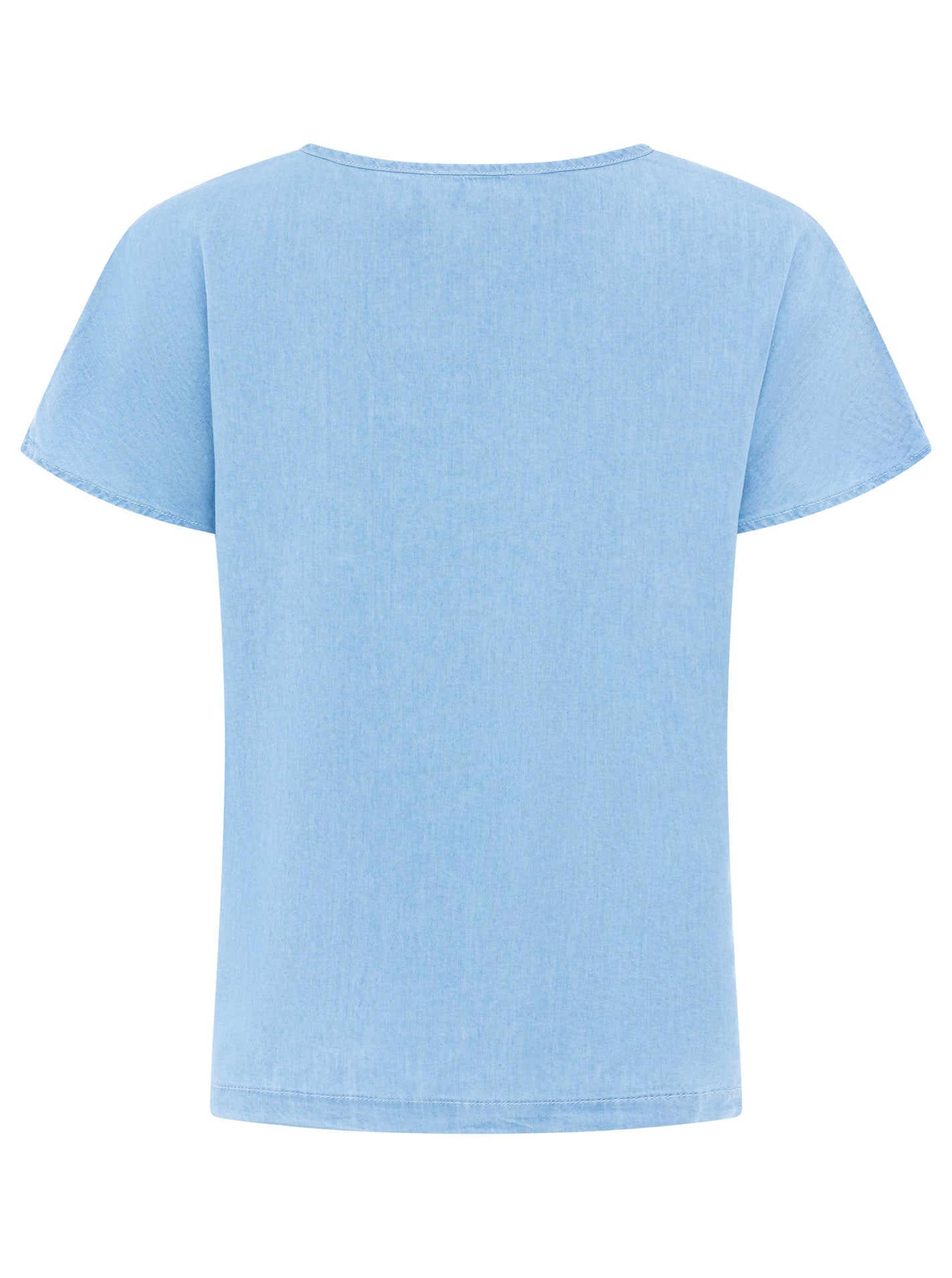 💕 Zwillingsherz Kurzarshirt aus Lyocell Hellblau