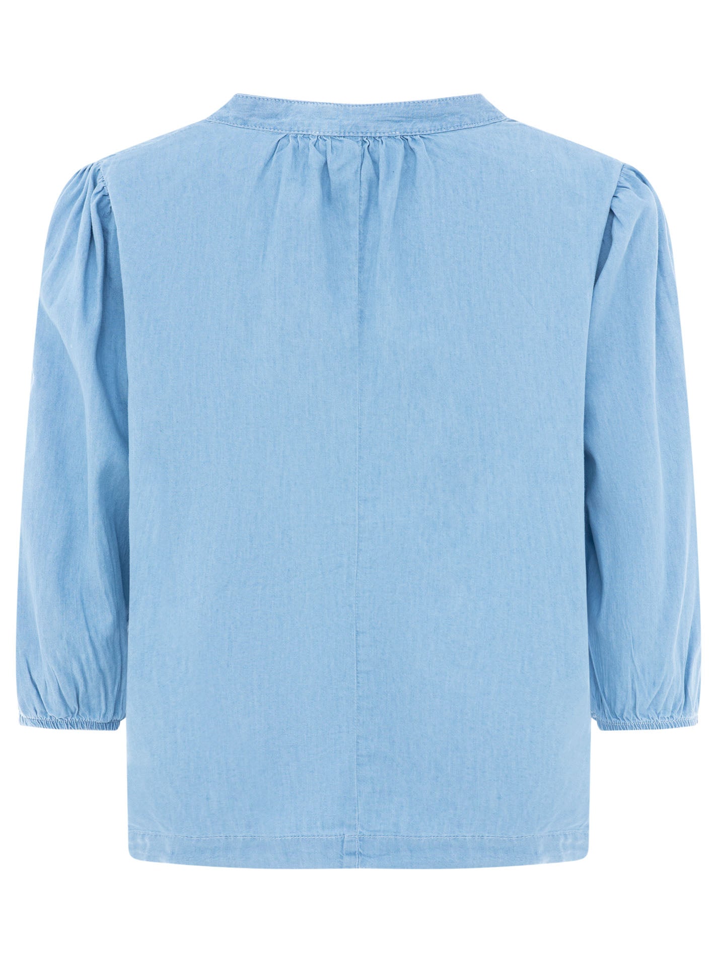💕 Zwillingsherz Bluse mit 3/4 Arm aus Lyocell Hellblau