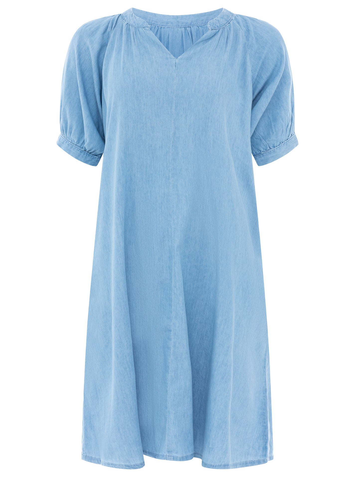 💕 Zwillingsherz Blusenkleid aus Lyocell Hellblau