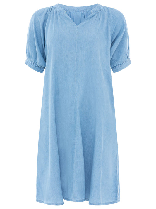 💕 Zwillingsherz Blusenkleid aus Lyocell Hellblau