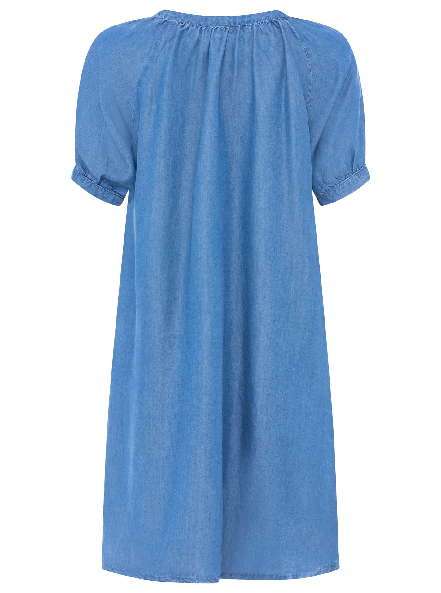 💕 Zwillingsherz Blusenkleid aus Lyocell Mittelblau