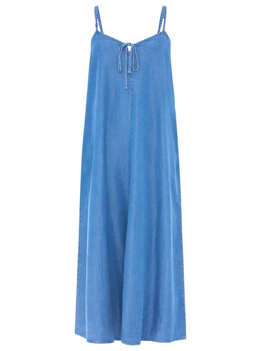 💕 Zwillingsherz Trägerkleid aus Lyocell Mittelblau