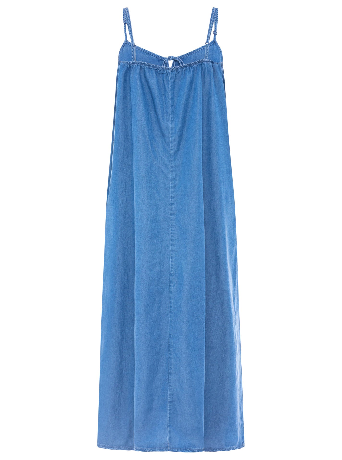 💕 Zwillingsherz Trägerkleid aus Lyocell Mittelblau