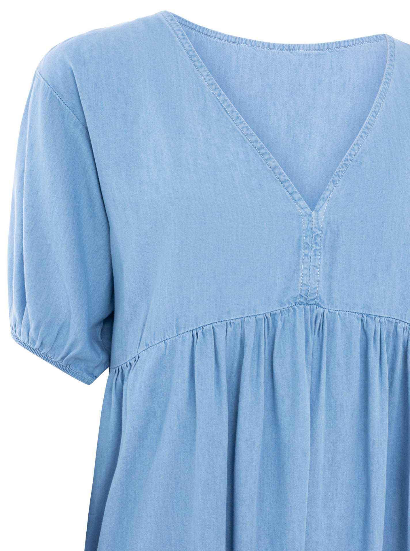 💕 Zwillingsherz Maxikleid aus Lyocell Hellblau