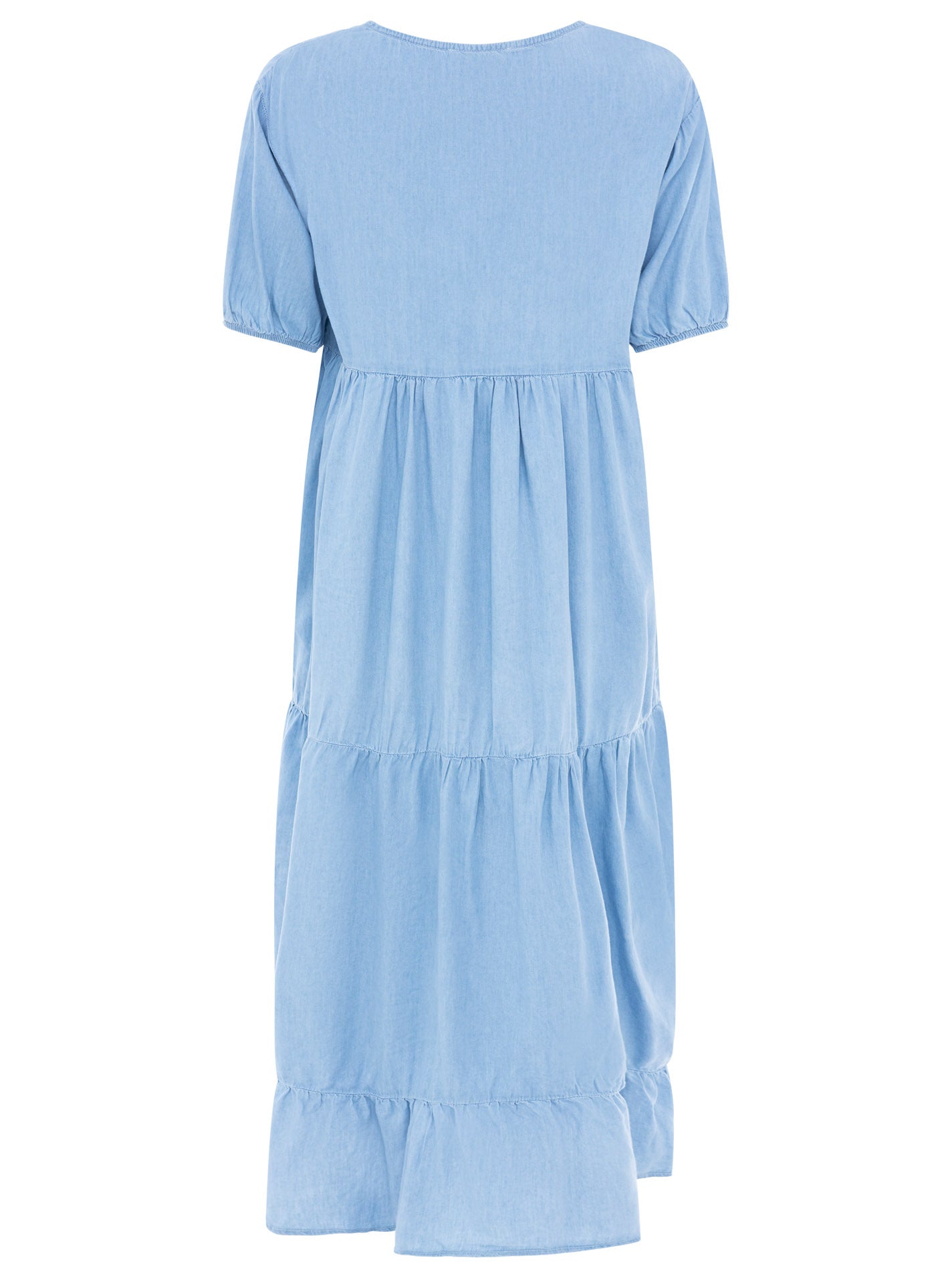 💕 Zwillingsherz Maxikleid aus Lyocell Hellblau