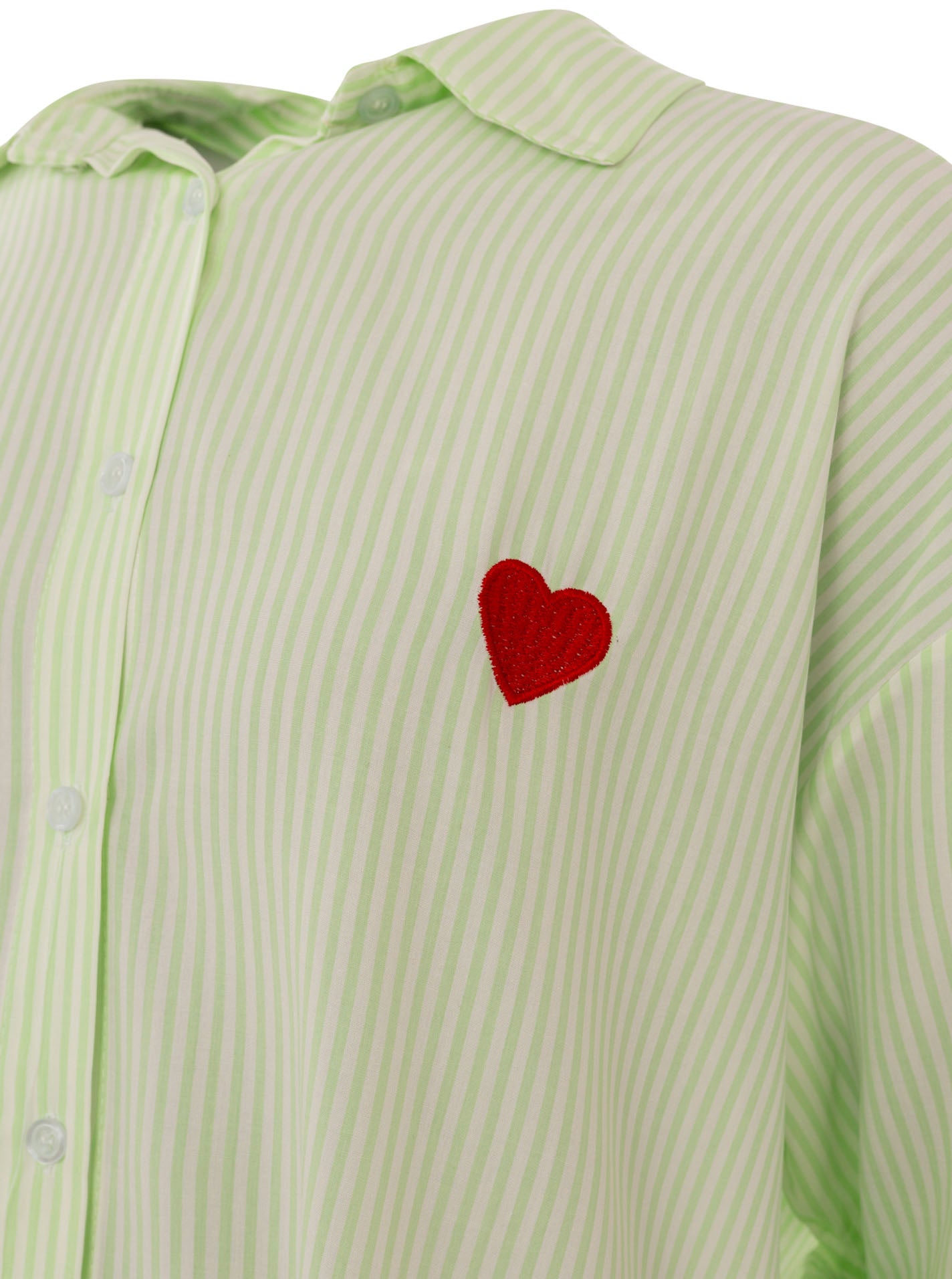 💕 Zwillingsherz Bluse "Streifen & Herz" Grün