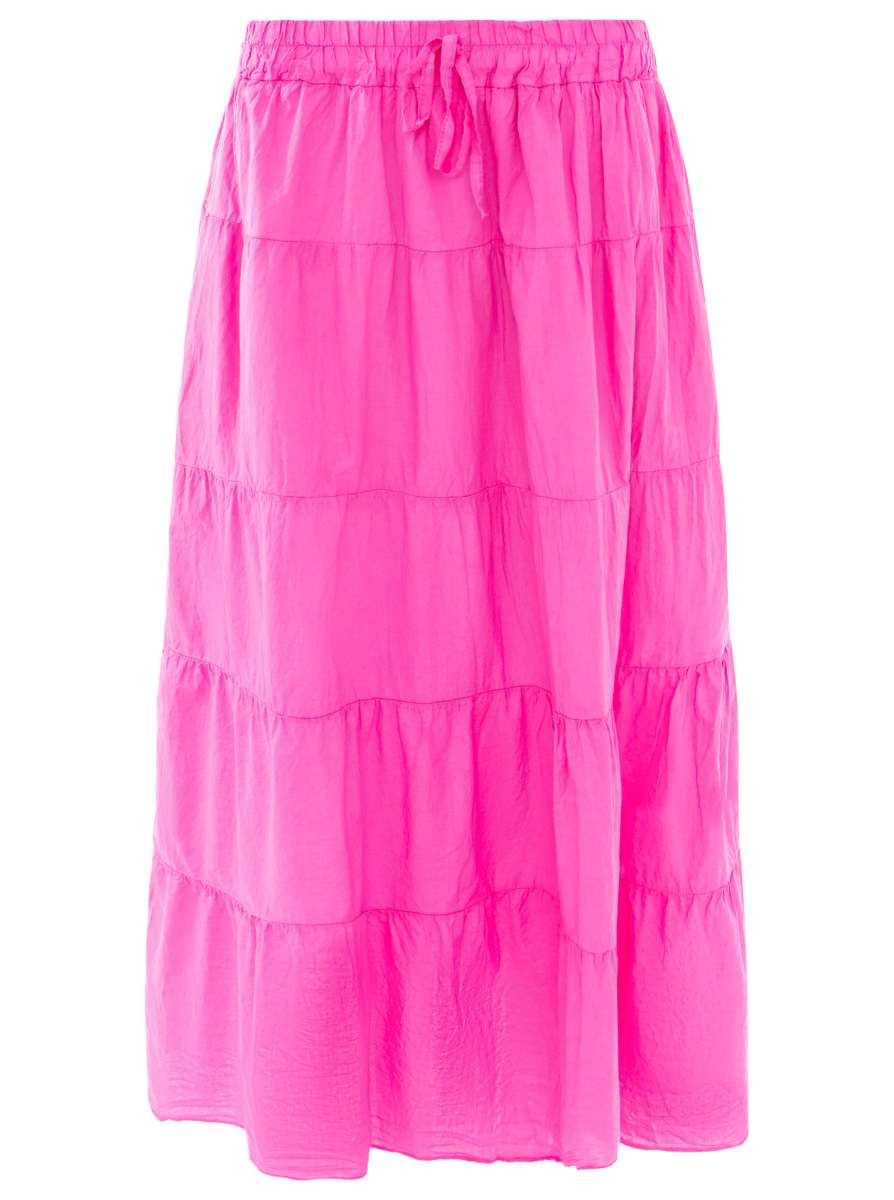 💕 Zwillingsherz Maxirock BW "Summer & Uni" Neonpink
