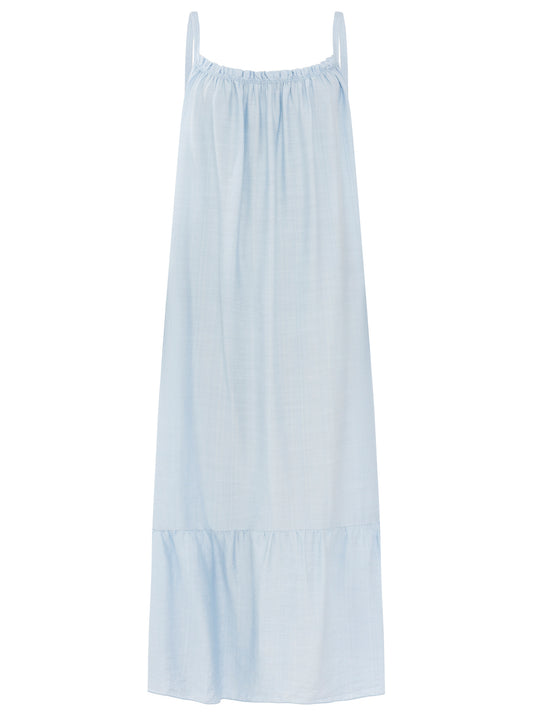💕 Zwillingsherz Spaghetti Kleid BW "Uni & Summer" Hellblau