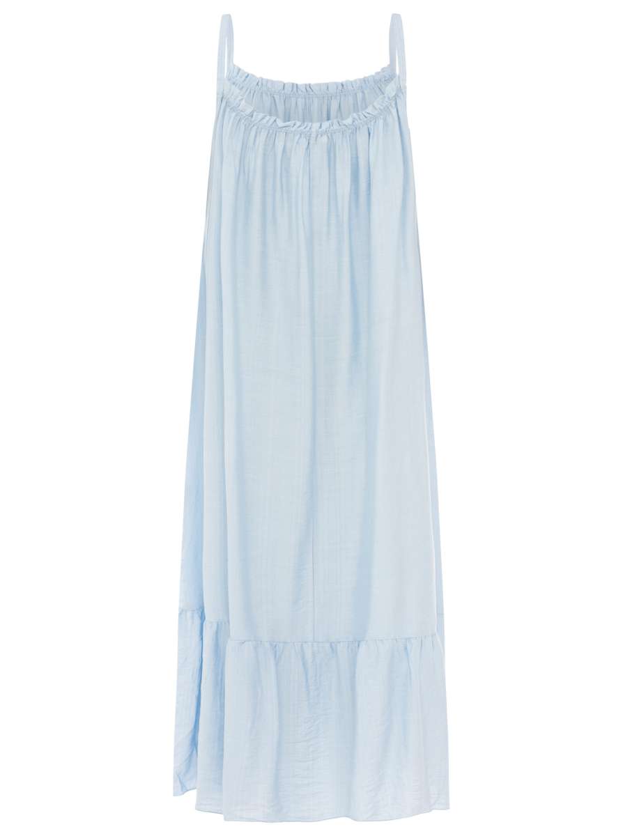 💕 Zwillingsherz Spaghetti Kleid BW "Uni & Summer" Hellblau