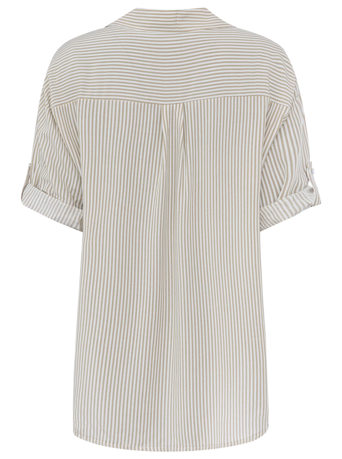 💕 Zwillingsherz Bluse "Streifen & Herz" Beige