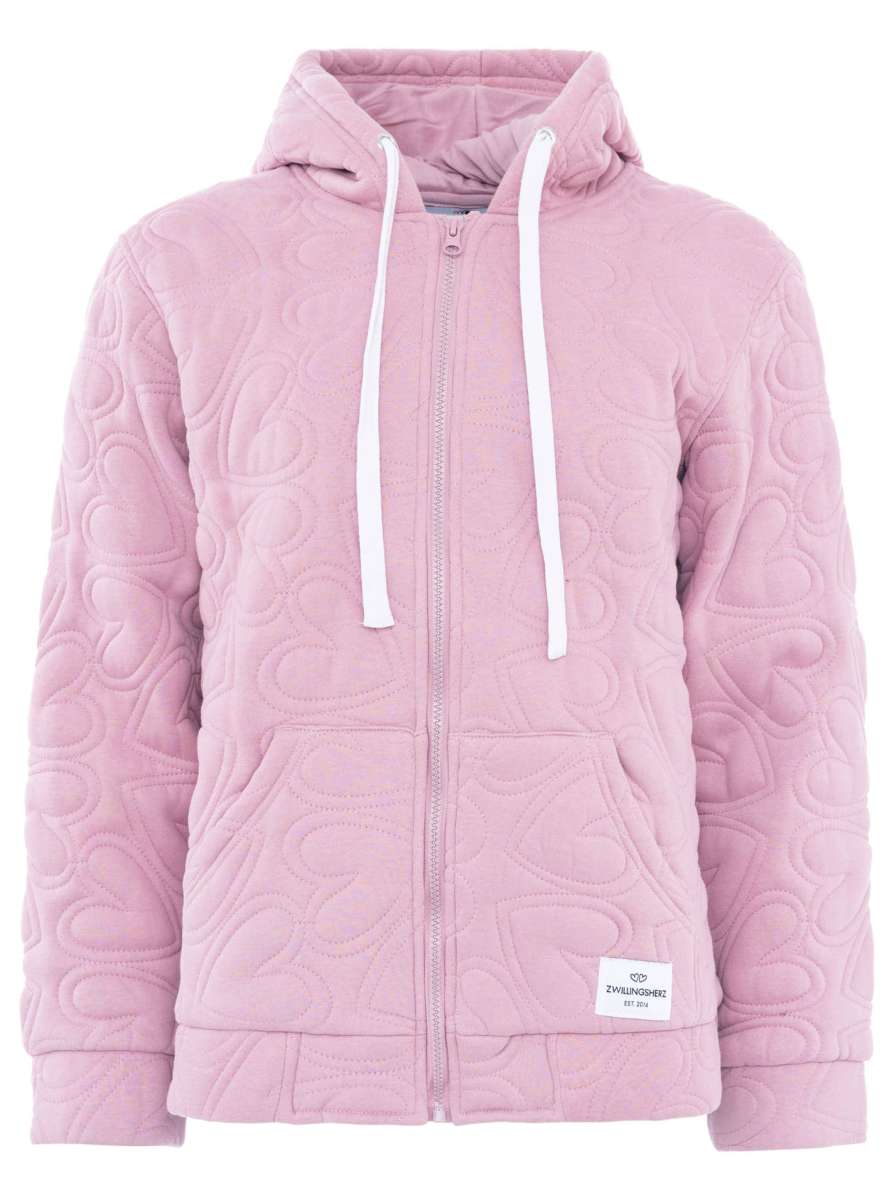 💕 Zwillingsherz Hoodiejacke "Endless Love" Altrosa