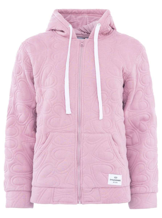 💕 Zwillingsherz Hoodiejacke "Endless Love" Altrosa