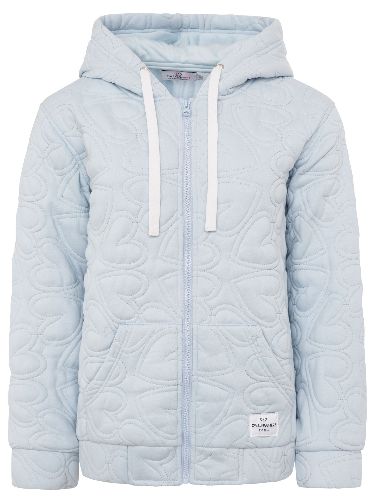 💕 Zwillingsherz Hoodiejacke "Endless Love" Hellblau