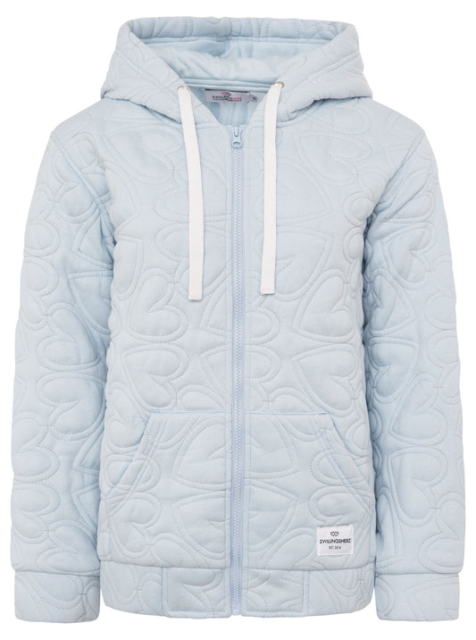 💕 Zwillingsherz Hoodiejacke "Endless Love" Hellblau