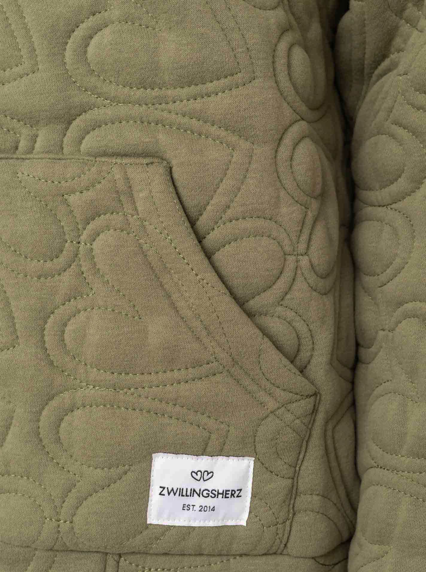 💕 Zwillingsherz Hoodiejacke "Endless Love" Olive