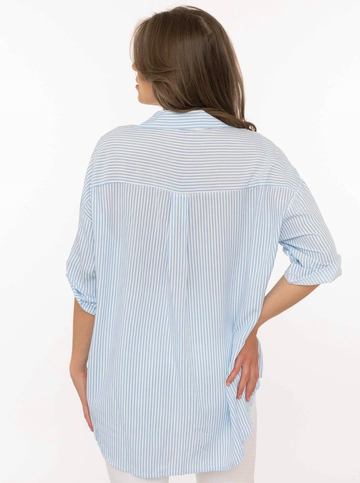 💕 Zwillingsherz Bluse "Streifen & Herz" Hellblau