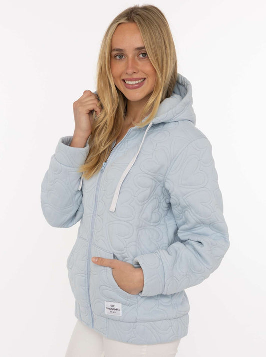 💕 Zwillingsherz Hoodiejacke "Endless Love" Hellblau