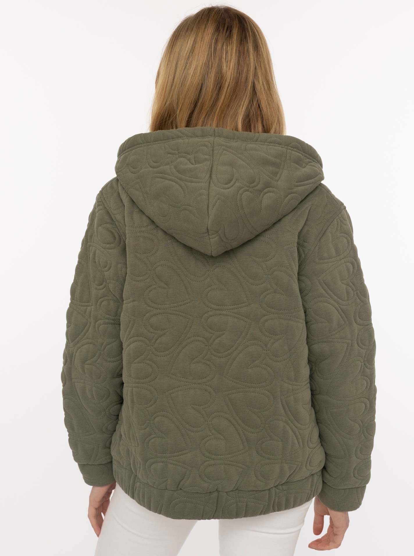 💕 Zwillingsherz Hoodiejacke "Endless Love" Olive