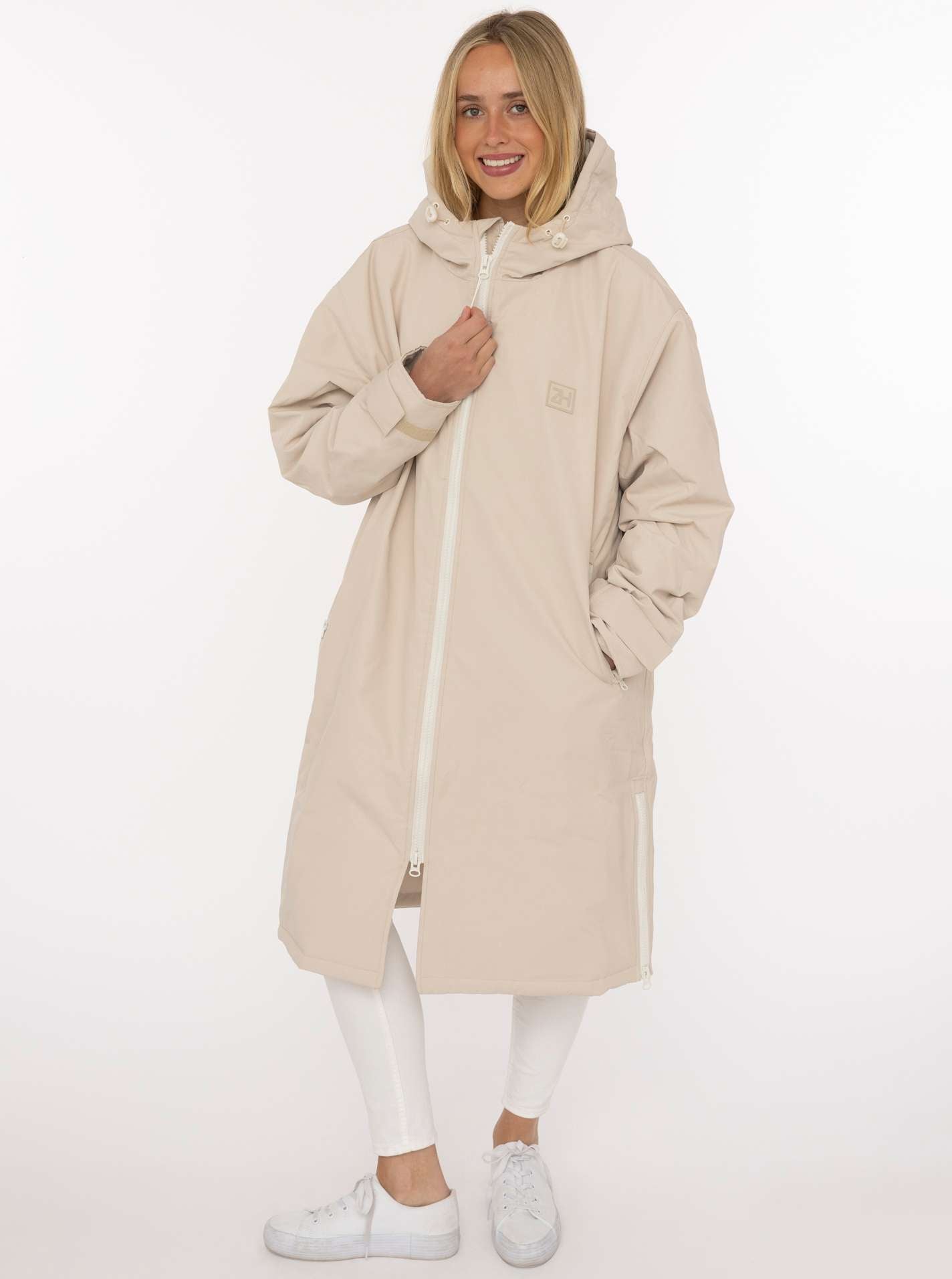 💕 Zwillingsherz Oversize Windjacke "Summer" Hellbeige