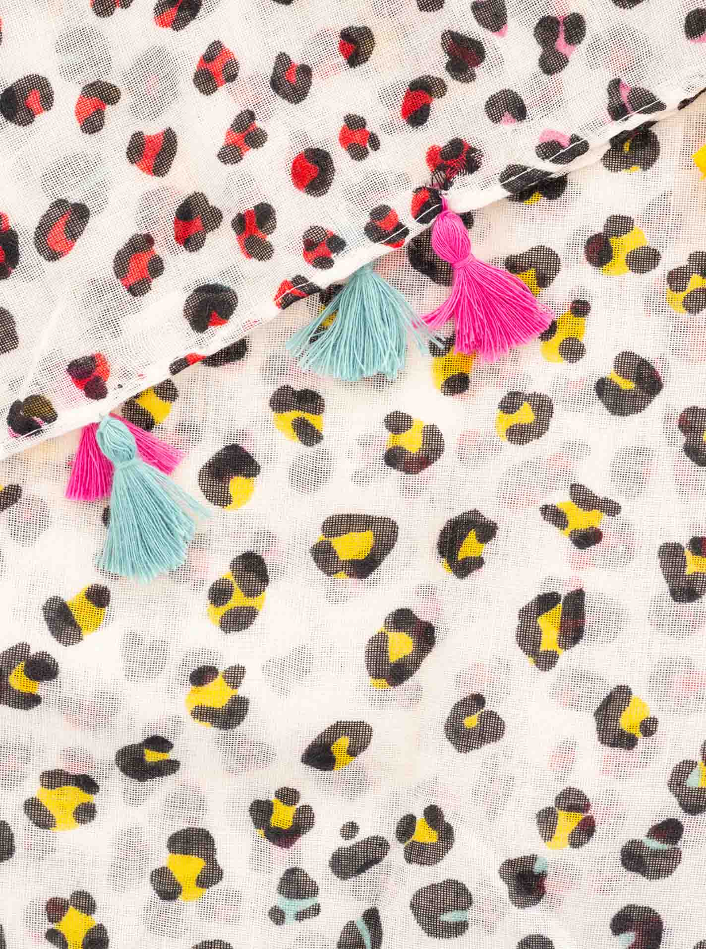 💕 Zwillingsherz Tuch "Dots & Tasseln"