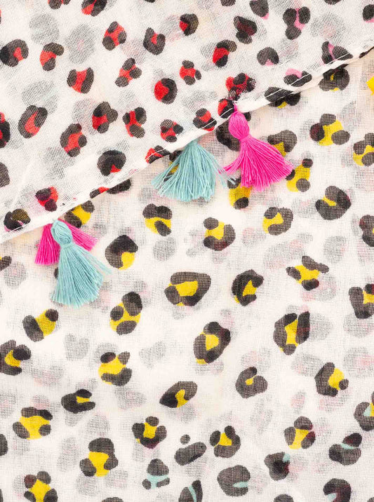 💕 Zwillingsherz Tuch "Dots & Tasseln"