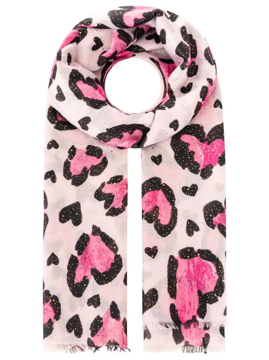 💕 Zwillingsherz Tuch "Herzchen Leo" Pink