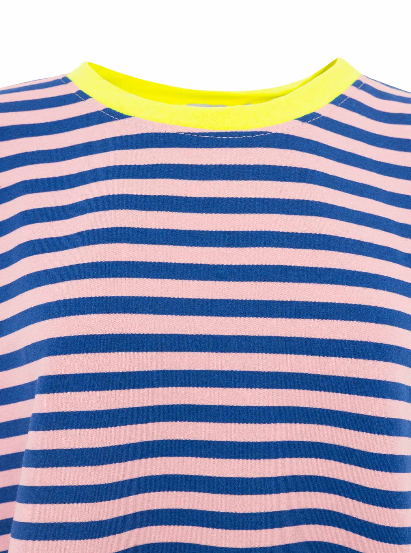💕 Zwillingsherz Oversize Shirt "Neon Streifen" Blau
