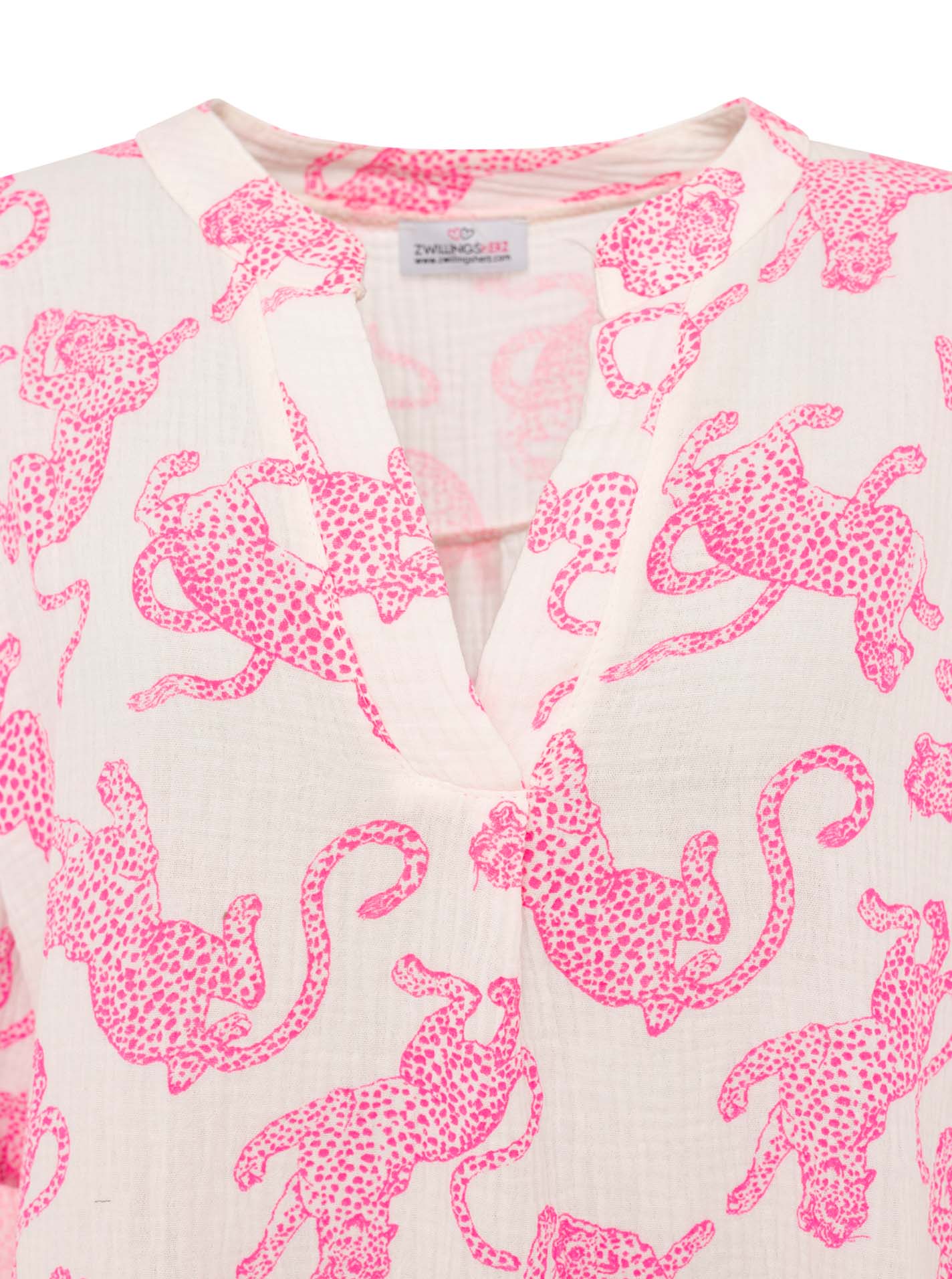 💕 Zwillingsherz Tunika BW "Leopard" Pink
