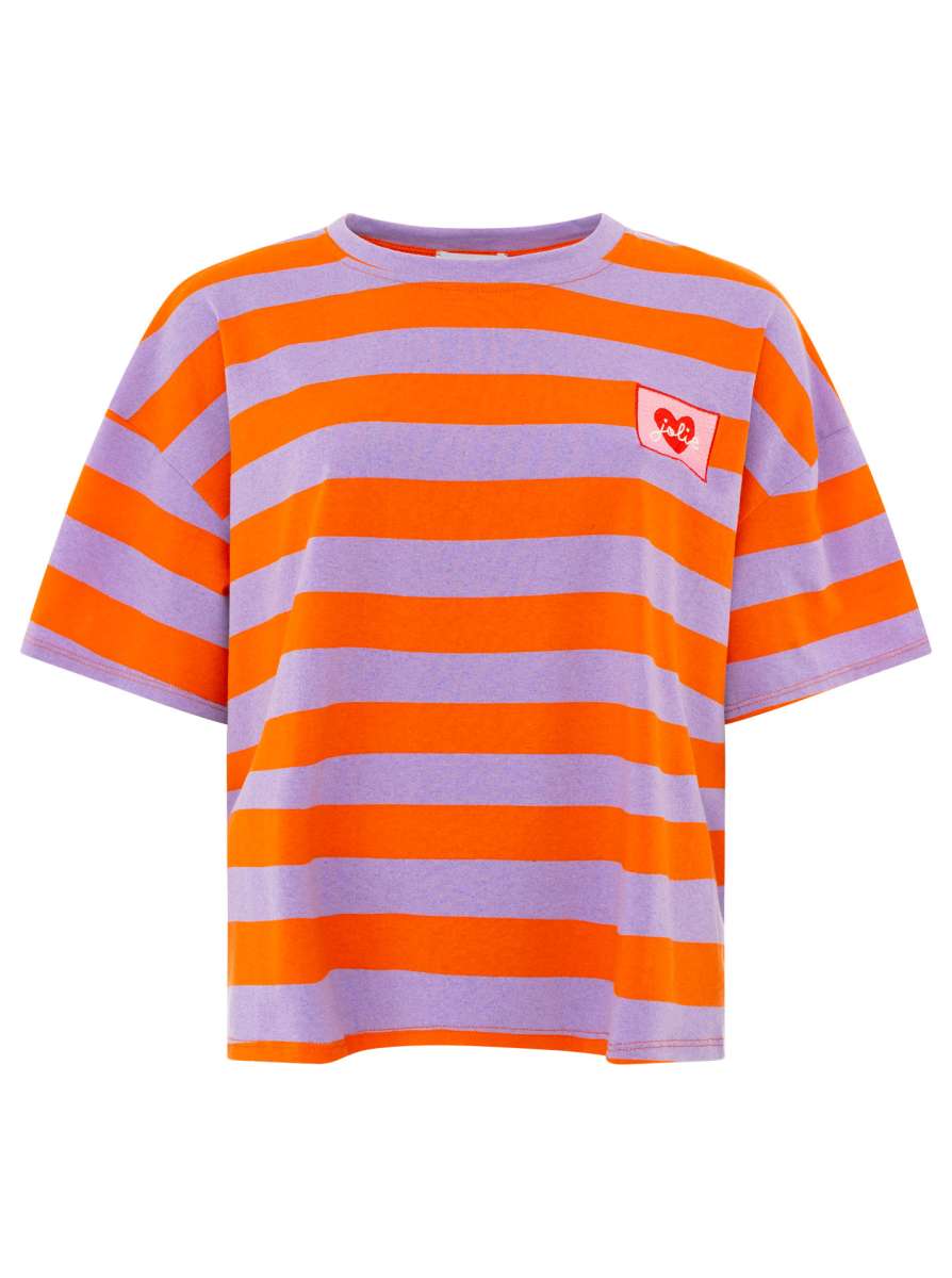 💕 Zwillingsherz Shirt "Jolie" Lila Orange
