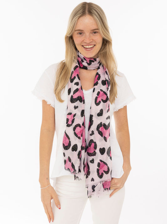 💕 Zwillingsherz Tuch "Herzchen Leo" Pink