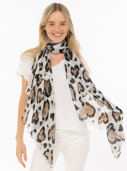 💕 Zwillingsherz Tuch "Herzchen Leo" Beige