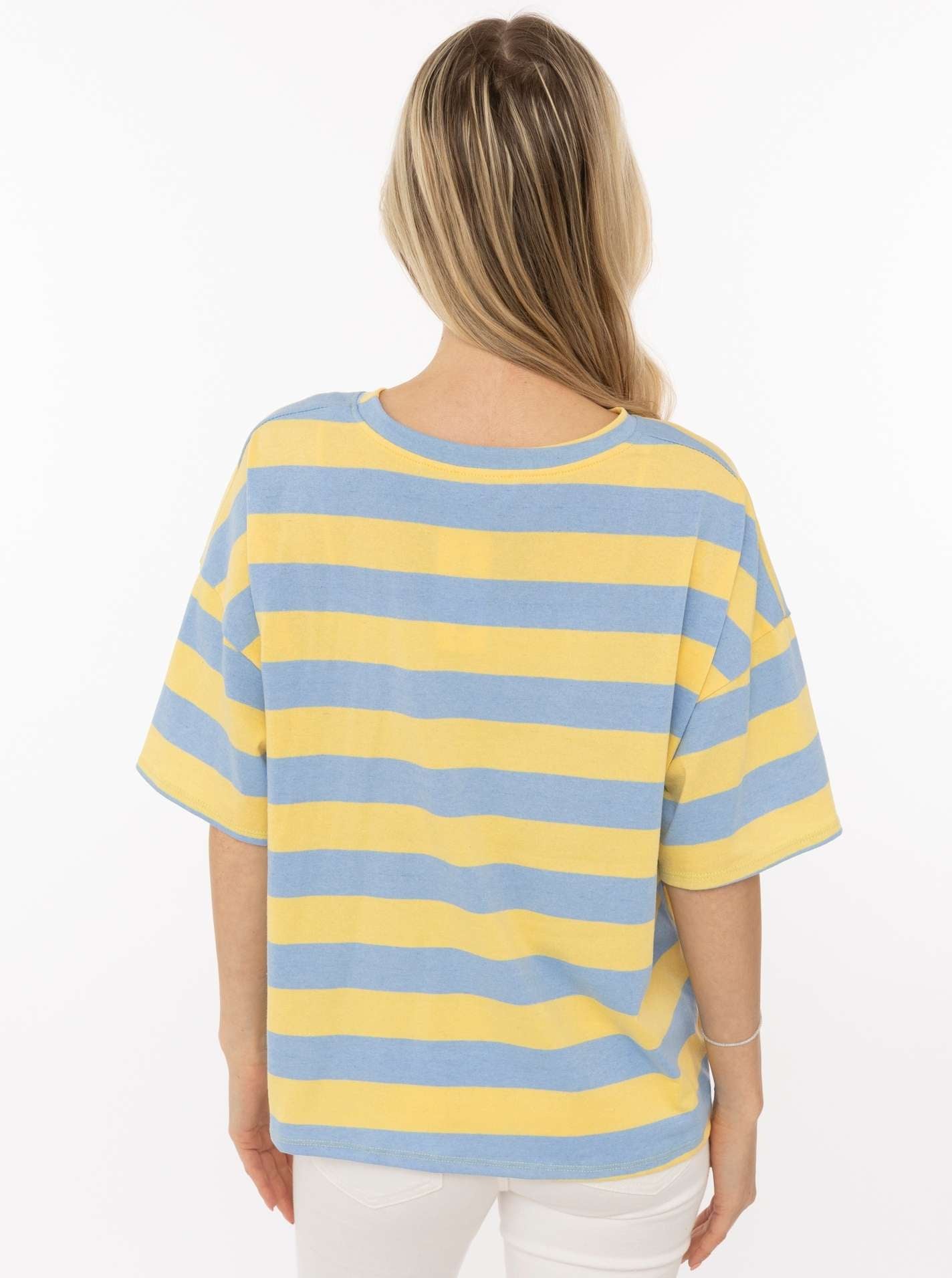 💕 Zwillingsherz Shirt Sweat "Jolie" Hellblau Gelb