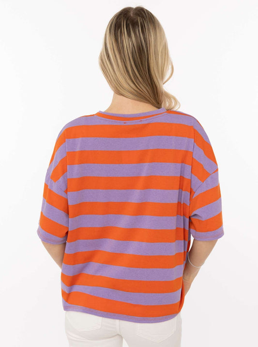 💕 Zwillingsherz Shirt "Jolie" Lila Orange