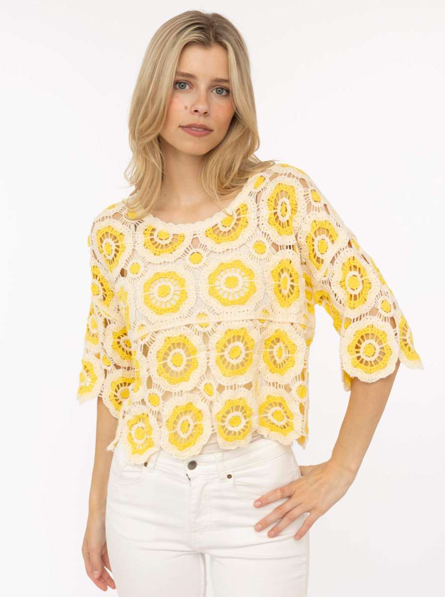 💕 Zwillingsherz Shirt "Lochstick & More" Gelb