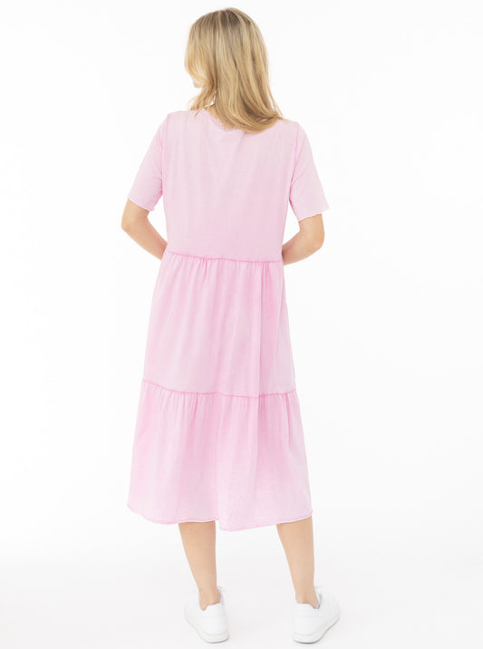 💕 Zwillingsherz Maxikleid BW "Washed Out" Rosa