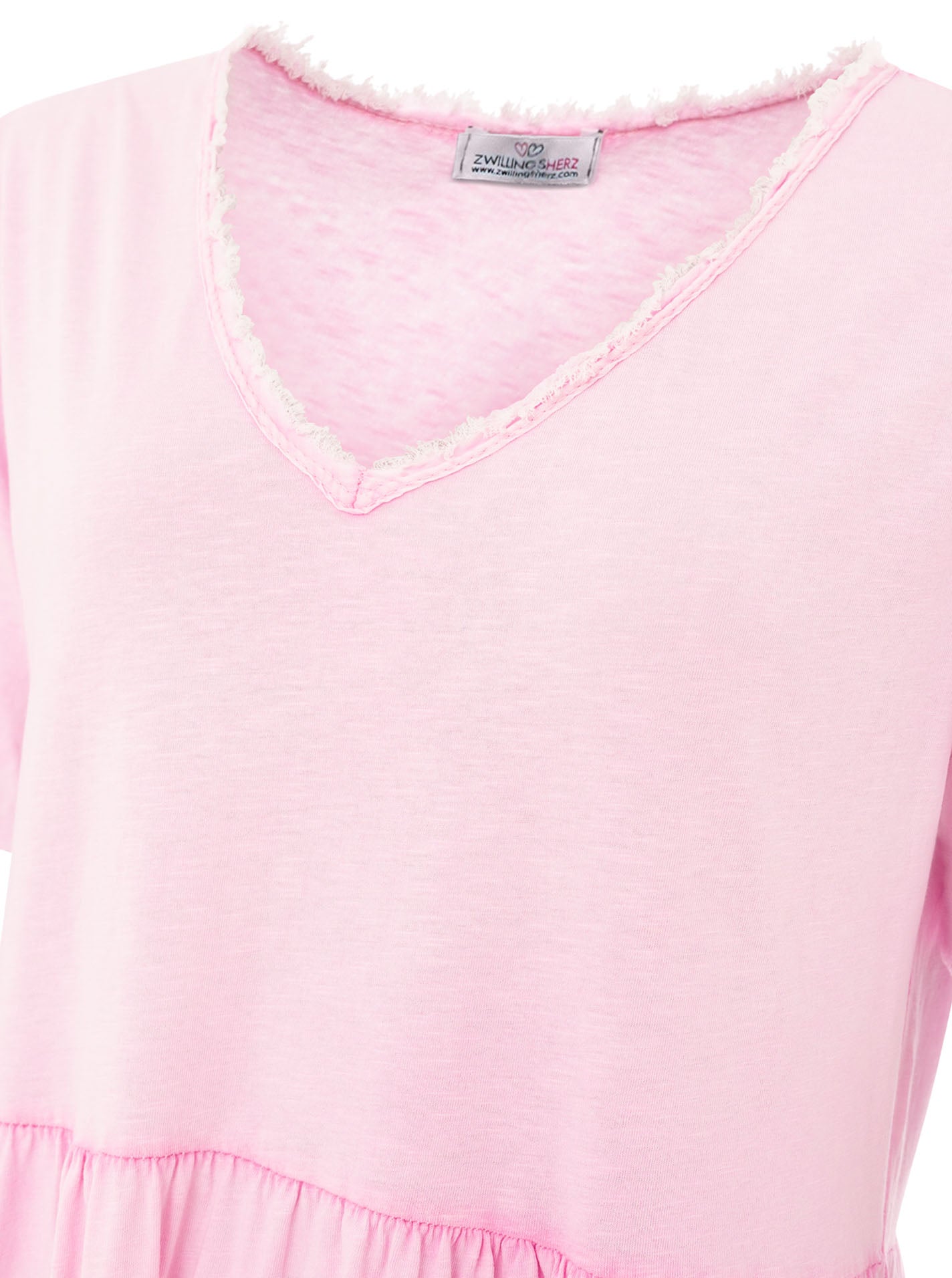 💕 Zwillingsherz Maxikleid BW "Washed Out" Rosa