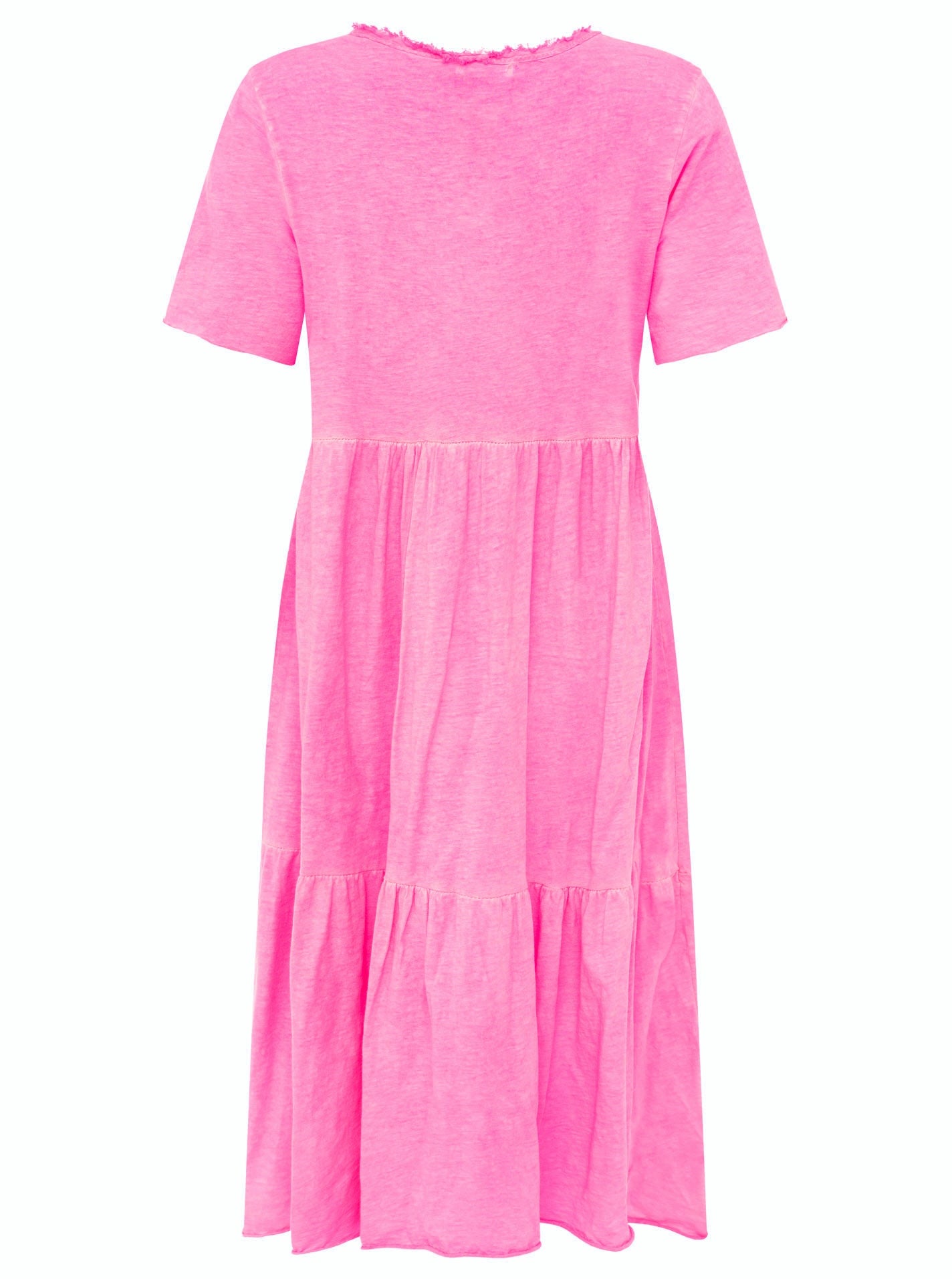 💕 Zwillingsherz Maxikleid BW "Washed Out" Neonpink