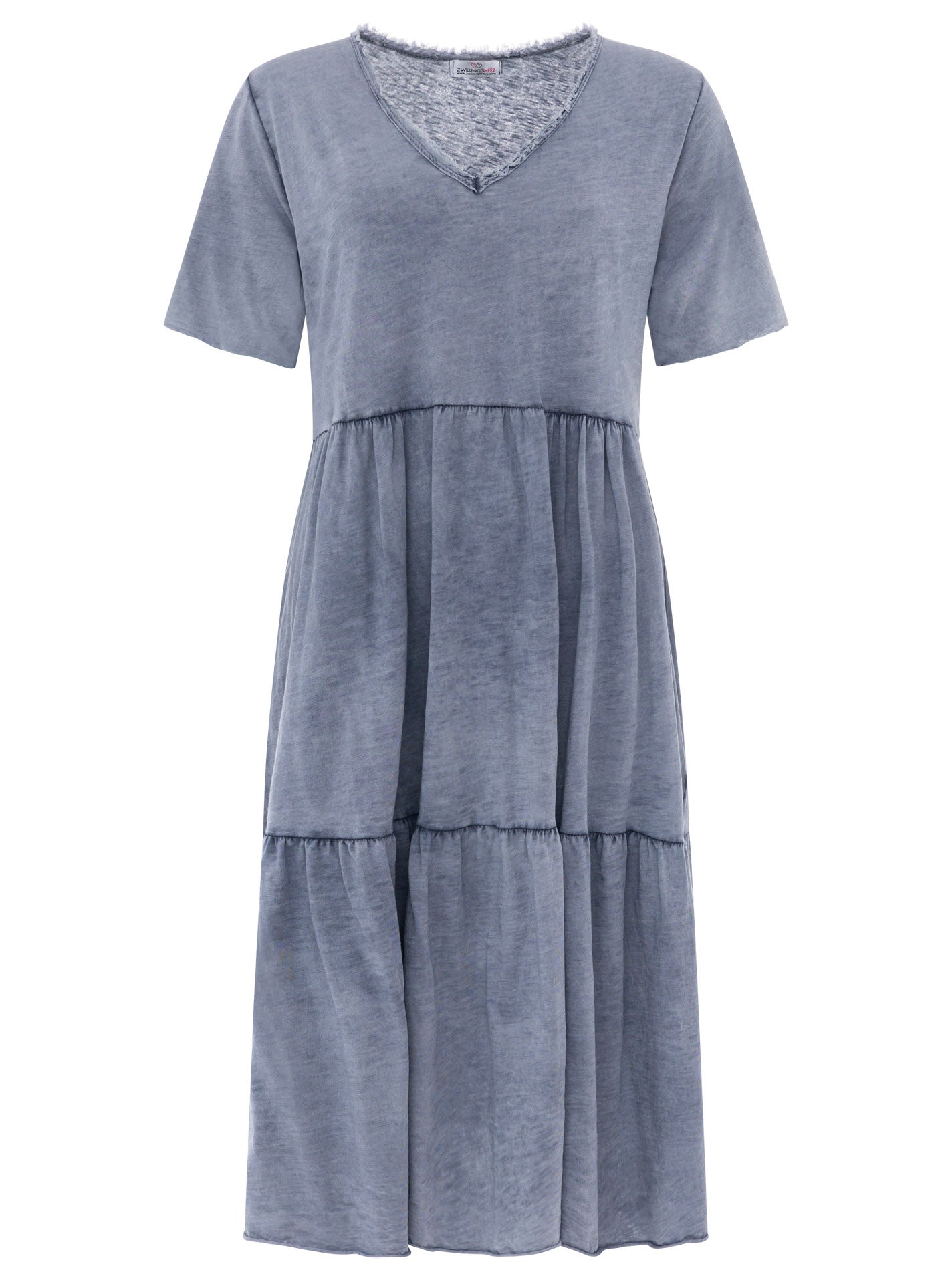 💕 Zwillingsherz Maxikleid BW "Washed Out" Navy