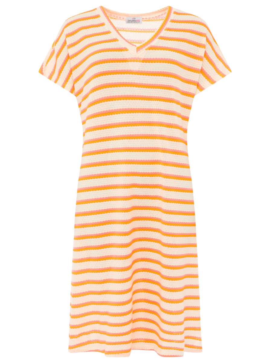 💕 Zwillingsherz Häkelkleid "Summer Lines" Neonorange