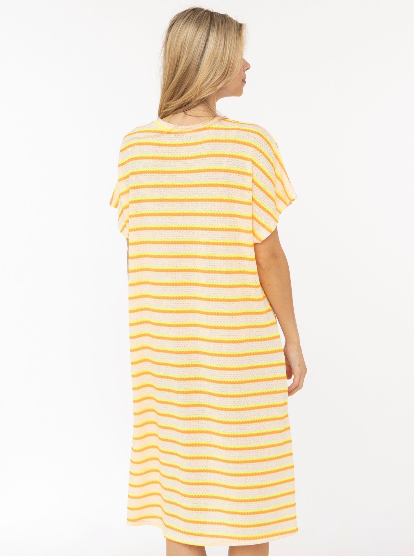 💕 Zwillingsherz Häkelkleid "Summer Lines" Neongelb