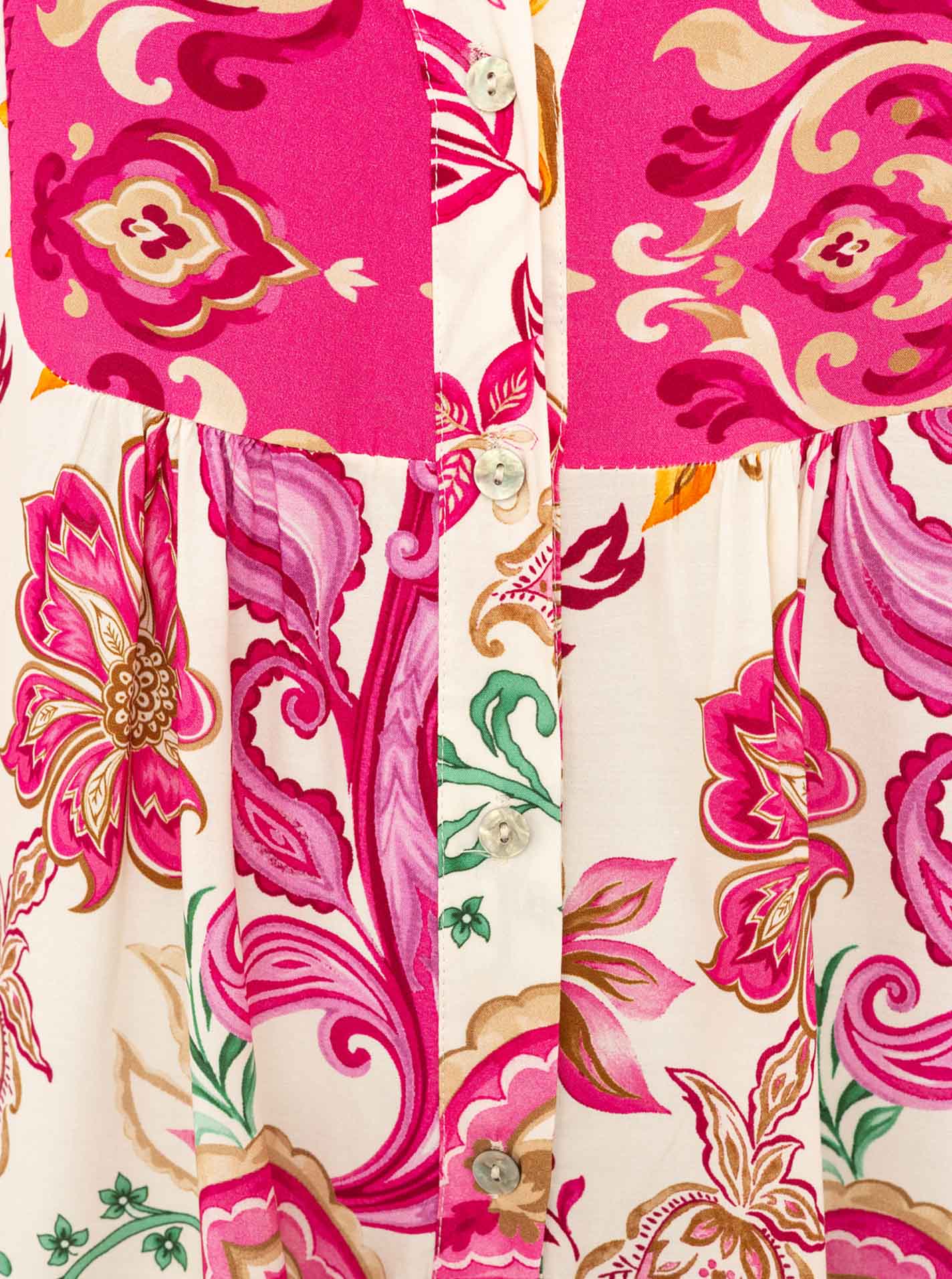 💕 Zwillingsherz Kleid Viskose "The Summer Paisley" Pink