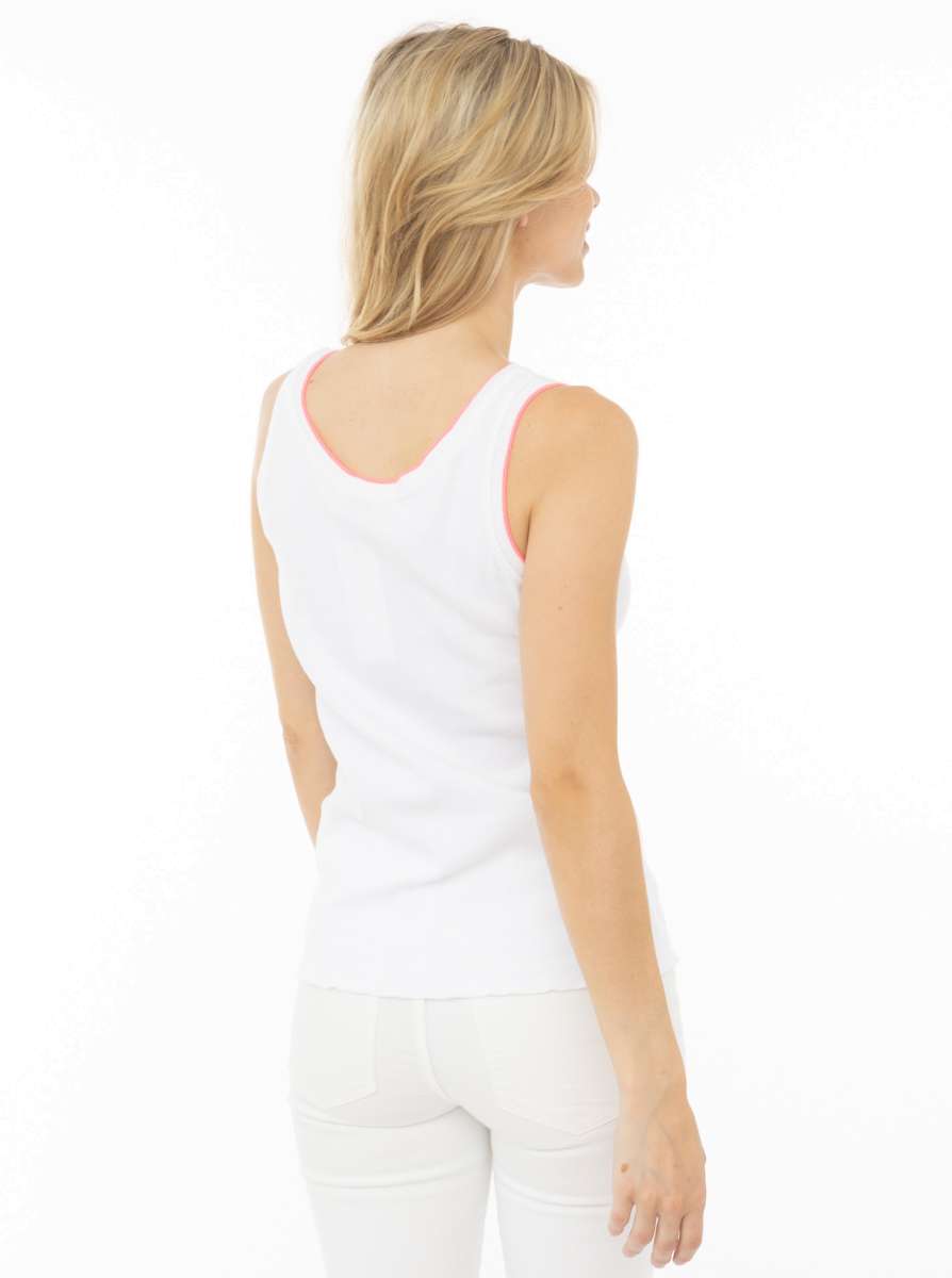 💕 Zwillingsherz Top "Neon" Tanktop Weiß