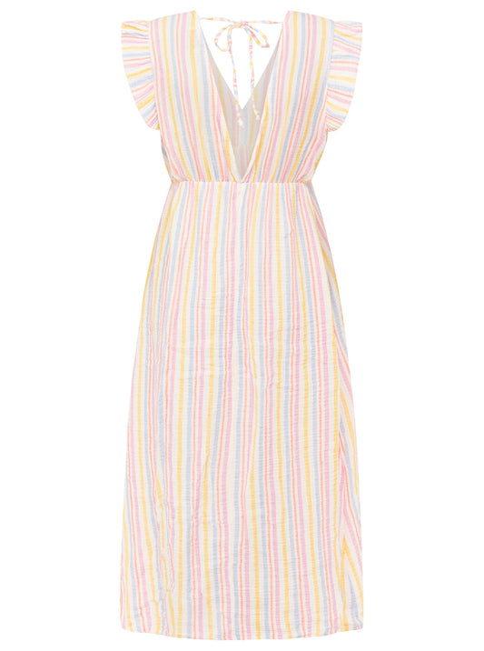 💕 Zwillingsherz Musselin Kleid "Sommer Streifen" Multi
