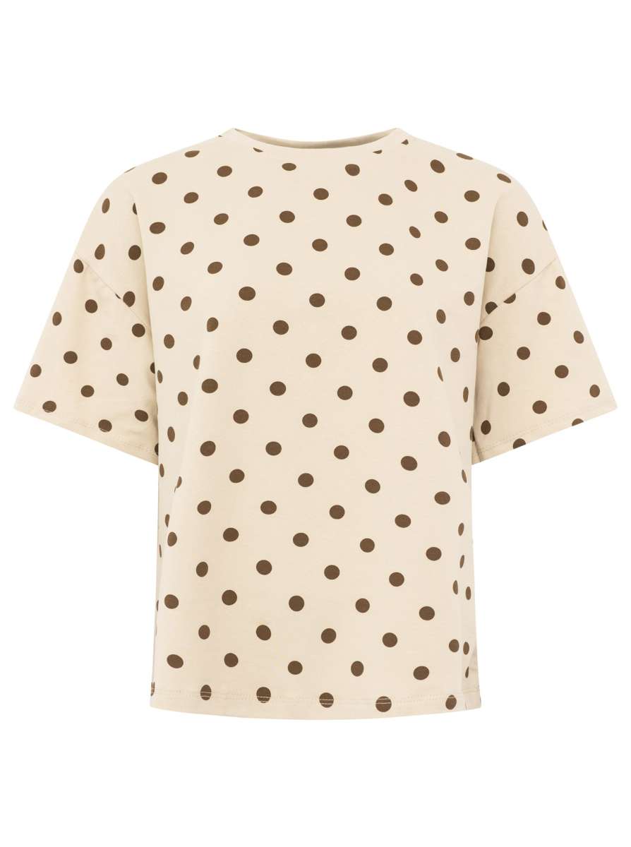 💕 Zwillingsherz T-Shirt BW "Polka Dots" Beige